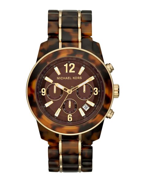 michael kors tortoise watches|michael kors tortoise shell acetate.